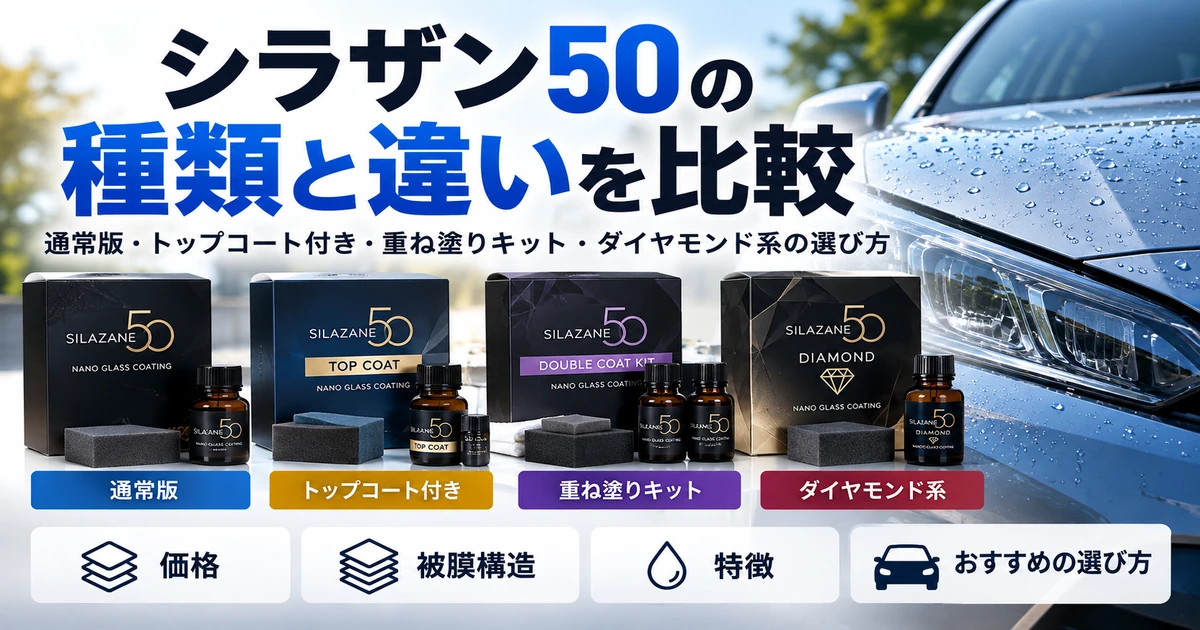 シラザン50の種類と違いを比較｜通常版・ダイヤモンド系の選び方